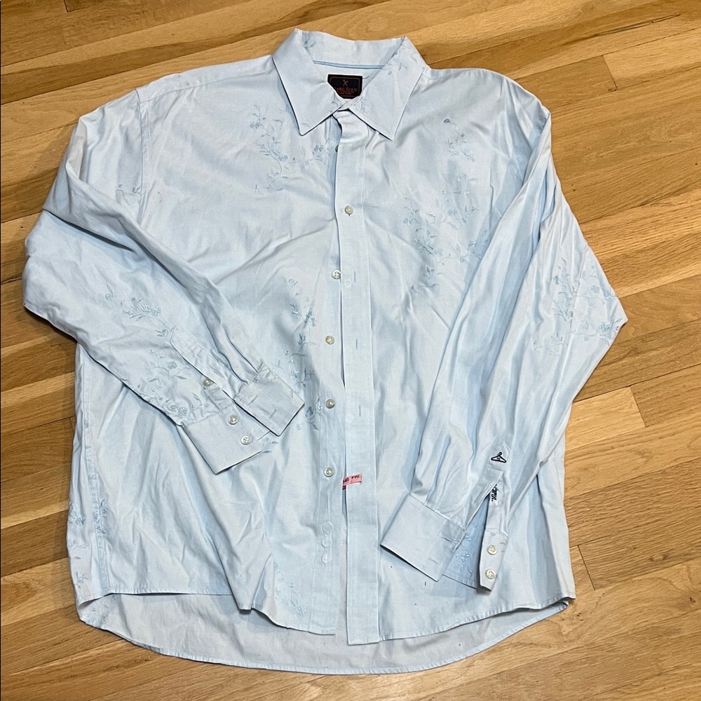 Marc Ecko Light Blue Casual Button-Down Shirt